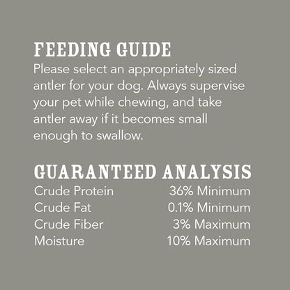 Amazon Brand  Wag Dog Deer Antler Chew, Naturally Shed, Whole, 910.5 inches, X-Large (Best for Dogs Over 45 lbs) (Pack of 4)