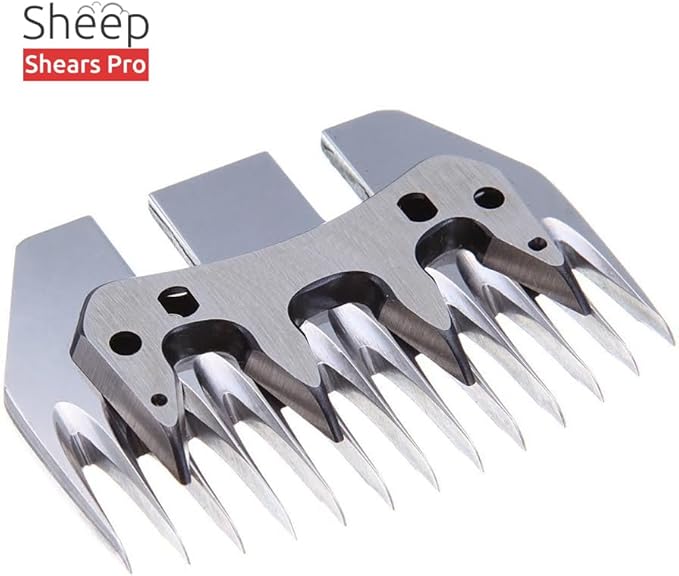 13 Tooth Straight Blade Replacement Universal Sheep Cutter Blades Set with 2 x Sheep Clipper Oil Lubricant Bottles 6.8 Fl OZ (200ml)
