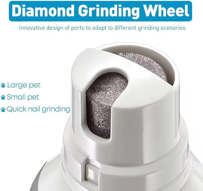 Dogs Hair Clippers Grooming Kit with Nail Grinder,3-in-1 Electric Rechargeable Pet Claw Care Trimmer, Dog Grooming Clippers,Nail Shaver & Grinder,Grooming kit for Poodles,puppy grooming kit, (White)