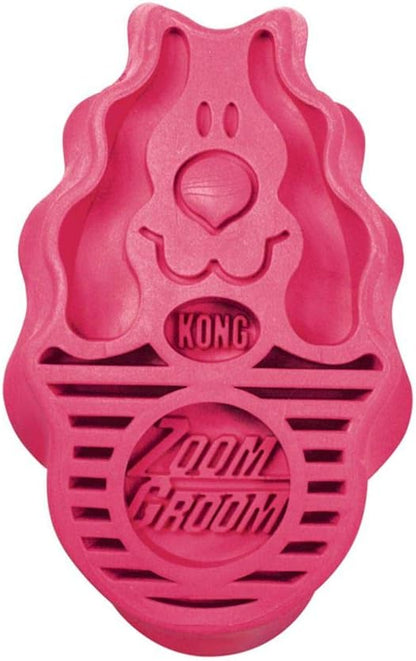 KONG Zoom Groom Multi-Use Dog Brush Pink