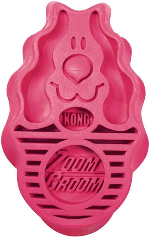 KONG Zoom Groom Multi-Use Dog Brush Pink