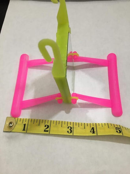 2 Bird Cage Hanging Mirrored Small Swing Perch Toys Parakeet Budgie Canary Standing Toy Glass Mirror, Plastic Perch