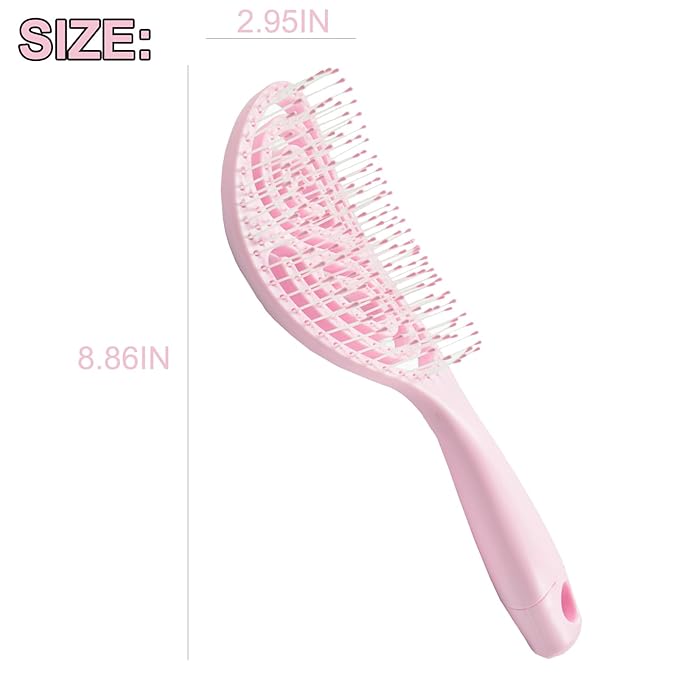 Eco-Friendly Detangling Pin Brush for Dogs and Cats | Ergonomic Handle Pet Brush for Wet or Dry Hair, Gentle Grooming Tool for Pets, Pink