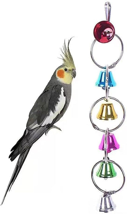 7" Bird Mirror with Rope Perch Bird Toys Swing, Comfy Perch for Greys Amazons Parakeet Cockatiel Conure Lovebirds Finch Canaries