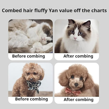 1Pcs Widened pet comb,Equipped with a cat corner scraper and catnip,with Stainless Steel Metal Teeth for Shedding and Tangles, Pet Hair Removal Comb Flea Comb,Suitable for cat and dog grooming combs