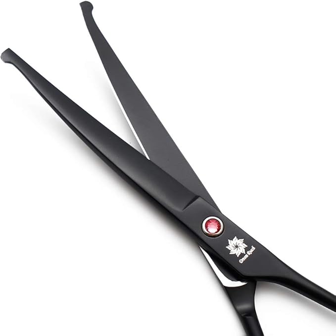 Dream Reach 7.0 Inches Professional Pet Cat Dog Grooming Shears Scissors, Straight, Curved, Thinning/Blending/Chunking Scissors Kit (4-Set Blunt Tip)