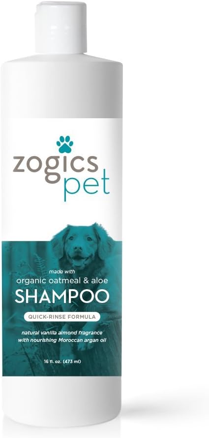 Dog Shampoo  Gentle, Deodorizing Pet Shampoo with Organic Oatmeal and Aloe, Hypoallergenic Shampoo for Dogs with Sensitive Skin, Cruelty-Free and Nontoxic (16 Ounces)