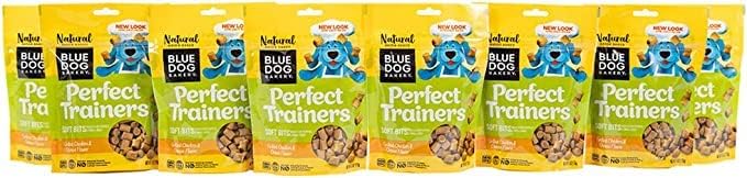 Blue Dog Bakery Natural Dog Treats, Perfect Trainers, Low Calorie Dog Training Treats, Chicken & Cheese Flavor, 6oz, 8 Count
