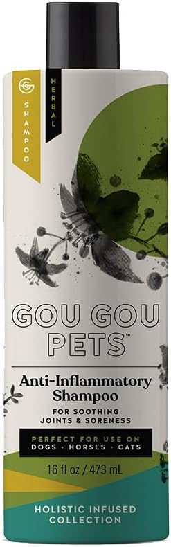 Holistic Natural Anti-Inflammatory Pet Shampoo: Veterinarian Recommended: Soothing Joints & Soreness for Dogs, Cats and Horses - Made in USA - 16 oz