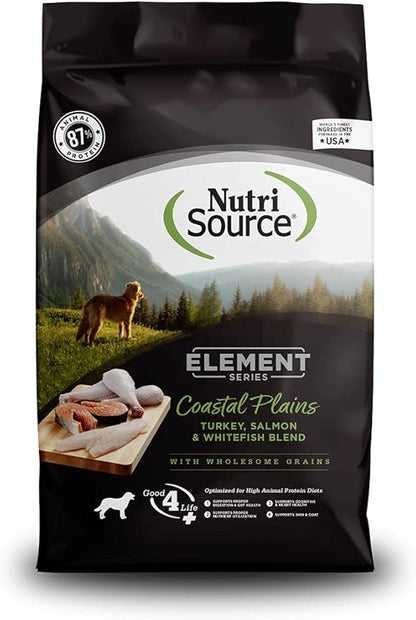 NutriSource Element Series Coastal Plains Dry Dog Food, Turkey, Salmon, and Whitefish, 24LB