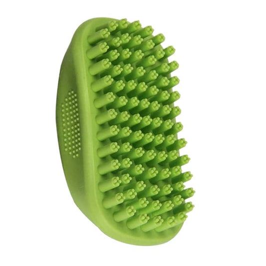 Dog Bath Brush for Grooming Deshedding Washing Massaging Scrubber Dogs & Cat Brush, Short/Long Hair Rubber Dog Brush Cleaning Grooming Pet Brush Green (No Handle)