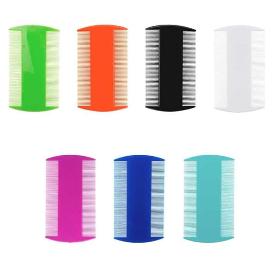 20 Pcs Plastic Pet Combs Double Sided Fine Tooth Hair Combs Pet Hair Grooming Combs for Short Hair of Pets or Humans (Assorted Colors)