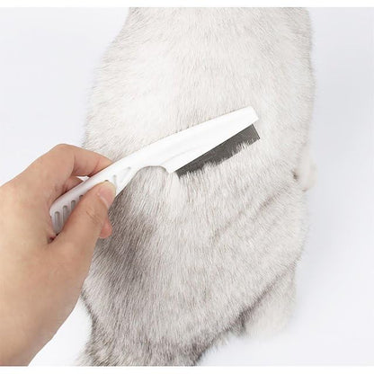 2Pcs White Flea Comb for Dogs and Cats,Pet Flea Comb,Multifunctional Pet Hair Comb Flea and Tear Stain Removal,Flea Comb for Dogs,Flea Comb for cats,Flea Combs,Pet Supplies,Flea and Tick Control