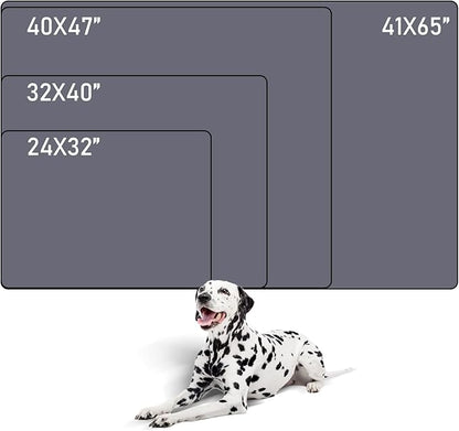 furrybaby Dog Blanket Soft Dog Blankets for Large Dogs Puppy Essentials Washable Fluffy Sherpa Fleece Cat Blanket 40x47 Inches for Bed Furniture Couch Sofa (Double-Layer Large, Grey)