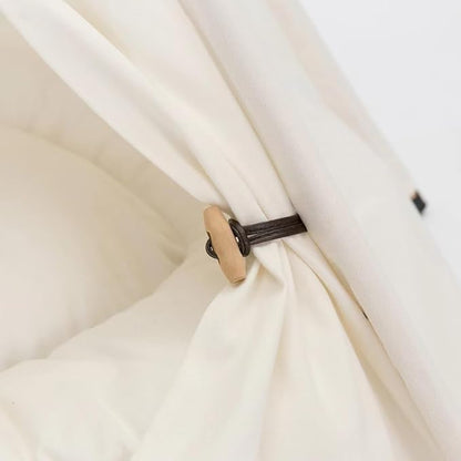 Dog Teepee Bed Cat Tent Portable Houses Pet Puppy with Thick Cushion (S:Size fits 7kg/15lbs (Pets))