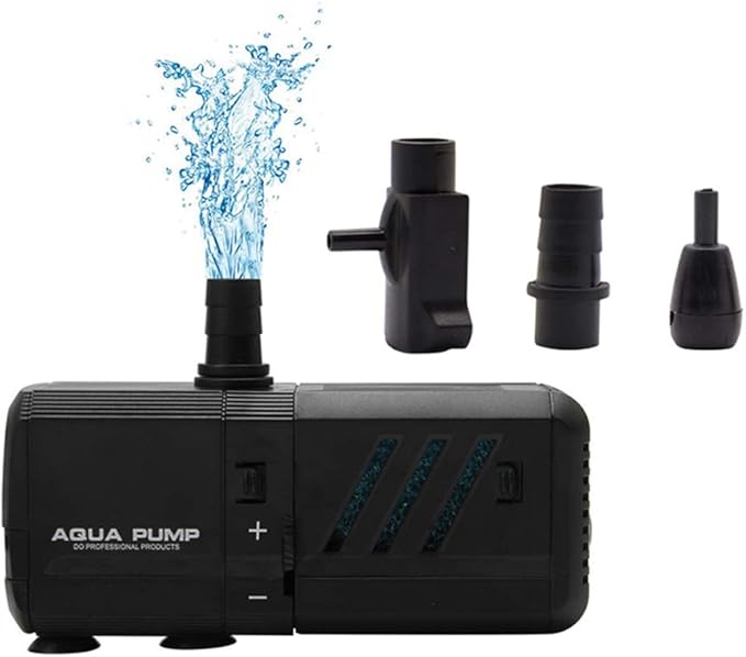 MQ 130GPH Submersible Water Pump (500L/H, 6W) with Filters and Water Nozzles, Ultra Quiet for Aquarium, Fish Tank, Pond, Fountain, Hydroponics