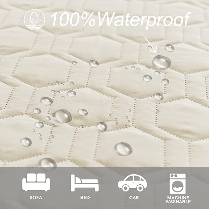 Waterproof and Anti-Slip Dog Bed Cover and Pet Blanket Sofa Pet Bed Mat ï¼_ar Incontinence Mattress Protectors Furniture Couch Cover for Most Cats Dogs, Pets ï¼82x82- Ivoryï¼