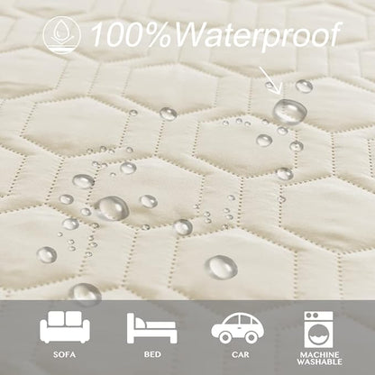 Waterproof and Anti-Slip Dog Bed Cover and Pet Blanket Sofa Pet Bed Mat ï¼_ar Incontinence Mattress Protectors Furniture Couch Cover for Most Cats Dogs, Pets ï¼82x82- Ivoryï¼