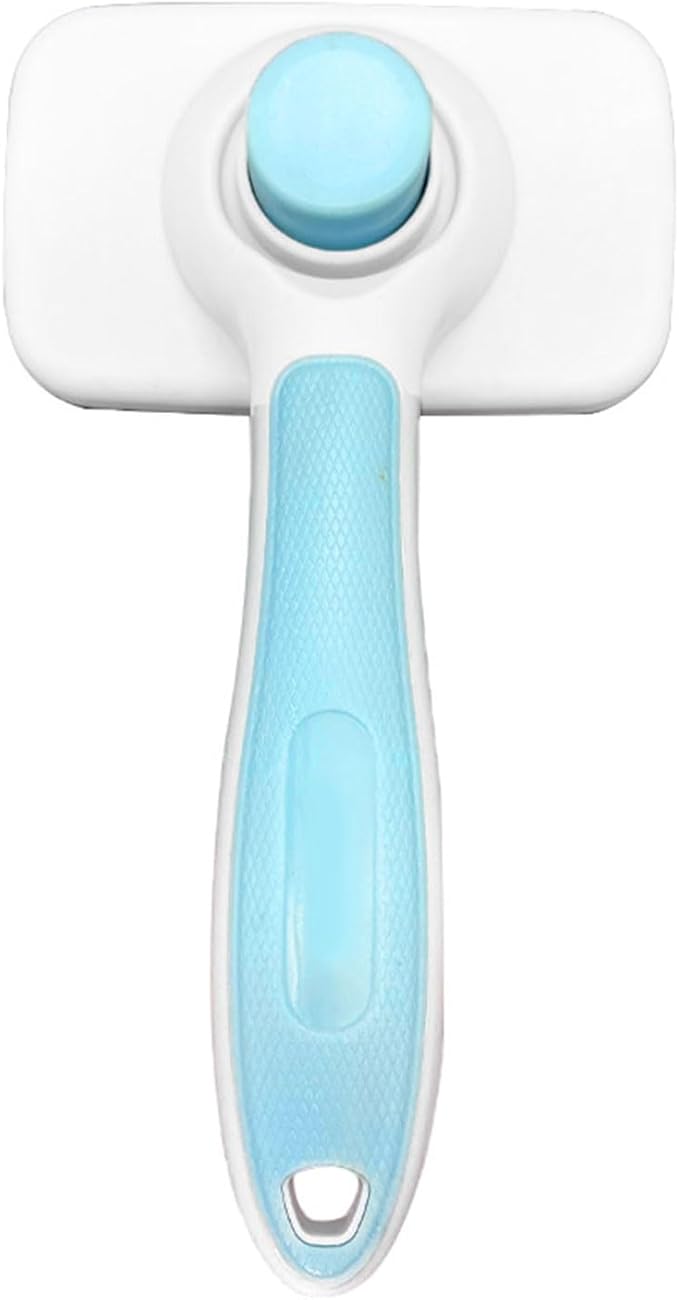 Self-Cleaning Slicker Brush for Dogs, Cats, Lightweight Dog Brush for Shedding Massaging GroomingComes with a pet steel comb and Dog Grooming Brush, As Well As 2 Silicone Pet Hair Suction Prop.