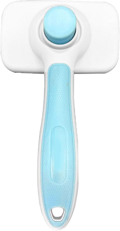 Self-Cleaning Slicker Brush for Dogs, Cats, Lightweight Dog Brush for Shedding Massaging GroomingComes with a pet steel comb and Dog Grooming Brush, As Well As 2 Silicone Pet Hair Suction Prop.