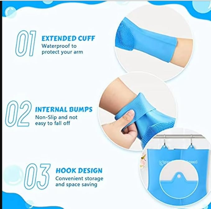 2pcs Dog Washing Gloves and Dog Bath Brush, 2-in-1 pet Shower Set | Suitable for Dogs, Cats, Bath Massage, and pet Grooming