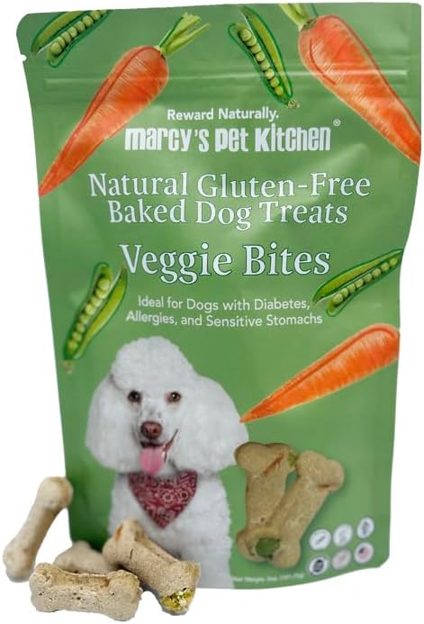 Marcy's Pet Kitchen-Diabetic Dog Treats-Vet Recommend-Homemade - Crunchy, All Natural-Vegan Homemade,-Gluten Free-for Sensitive Stomachs-Made in The USA Only.