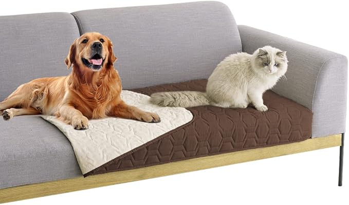 Waterproof and Anti-Slip Dog Bed Cover and Pet Blanket Sofa Pet Bed Mat car Incontinence Mattress Protectors Furniture Couch Cover for Most Cats Dogs, Petsï¼30x70-Chocolateï¼