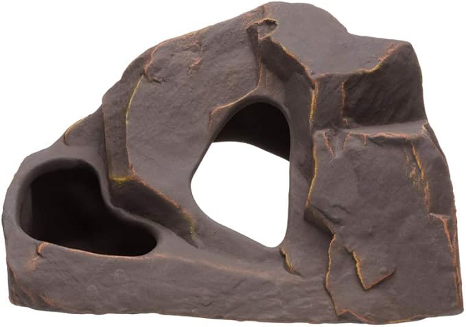 Plecoceramics Aquarium Ceramic Decorations Cave Betta Stone Decor - Aquarium Fish Tank Hideway Decor for breeding Cichlids Plecos Betta Toys Hideout (Grotto)