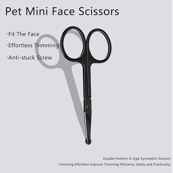 Dog Tear Stain Remover Comb, Cleanser scissors remove Floating Hairï¼_og Cat Grooming Comb Pet Tear Stain Remover Combs Fine Tooth Grooming Removal Tool (Black)