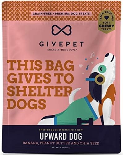 Upward Dog Dog Treats 6 Oz - Premium Soft Dog Training Treats, No Artificial Flavors - Banana, Peanut Butter and Chia Seed Dog Snacks - Dog Treat Bag