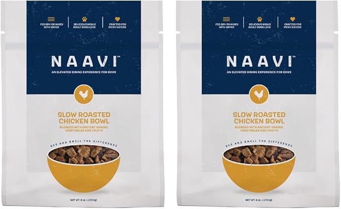 Slow Roasted Chicken Bowl with Ancient Grains, Vegetables & Fruits, Formulated to Support Gut & Immune Health in Adult Dogs - 6oz (2pack)