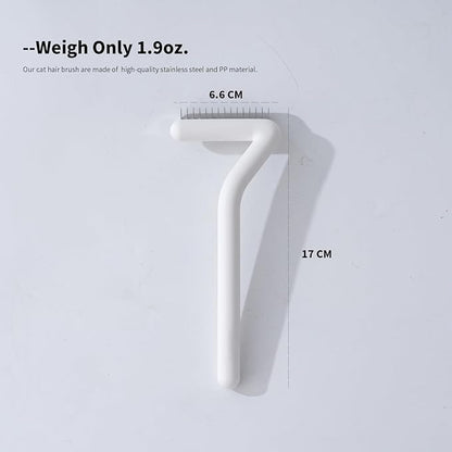 Cat Brush for Long Haired Cats & Indoor Cats, Dog Brush for Shedding & Grooming, Deshedding Dog Brush Dematting Comb for Dogs Remove Loose Hair & Matted Fur, Pet Undercoat Rake, White