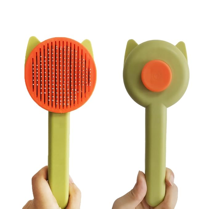 10PCS Cat&Dog Grooming Brush Kit,Self-Cleaning Grooming Brush Removes Loose Hairï¼_et bath brush,Bath Massage Glove Brush, Nail Clipper, Flea Comb