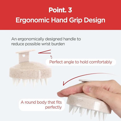 JAYU PET Shower Groomer - Grooming Pet Shampoo Brush, Cat Dog Hypoallergenic Bath and Massage Brush, Soft Silicone Bristles Scrubber for Puppy & Kitten, Easy Grip & Bubble Maker Comb (0.18 lb)