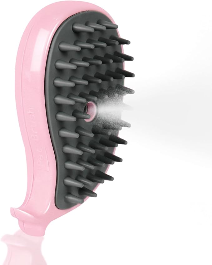Nepfaivy Cat Steam Brush for Shedding - Steamy Cat Brush for Indoor Cats, Cat Hair Steam Brush for Massage, Spritz Defur Comb for Cats, Pet Steamer Brush for Shorted and Long Haired Dogs