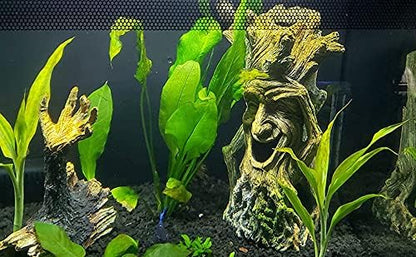SLOCME Fish Tank Tree Trunk Decorations - Lifelike Hollow Tree Wood Ornament Resin Figurine, Fish Can Swim Through The Trunk Hole