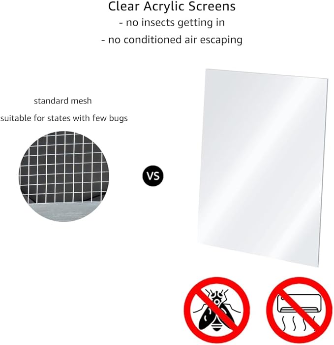 beeNbkks Prevent Conditioned Air Loss, Bug Proof Cat Catio, Window Cat House with Clear Acrylic Screens, Outdoor Enclosure for Indoor Pets, Expandable Wooden Perch, Safe Comfortable Haven for Pets