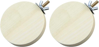 2 Pieces Bird Perch Platform Wooden Stand Toy for Small Bird Parrot Parakeet Cockatiel Budgie Lovebirds Conures Finches Rat Cage Accessories