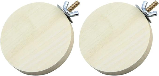 2 Pieces Bird Perch Platform Wooden Stand Toy for Small Bird Parrot Parakeet Cockatiel Budgie Lovebirds Conures Finches Rat Cage Accessories