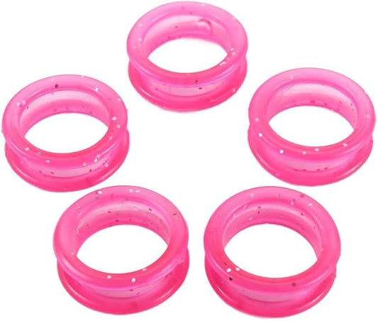 5Pcs Pink Silicone Scissors Finger Rings Grips Grooming Shear Thumb Inserts Finger Protector Ring for Barber Hair Cutting Scissors Pet Shears,Grooming
