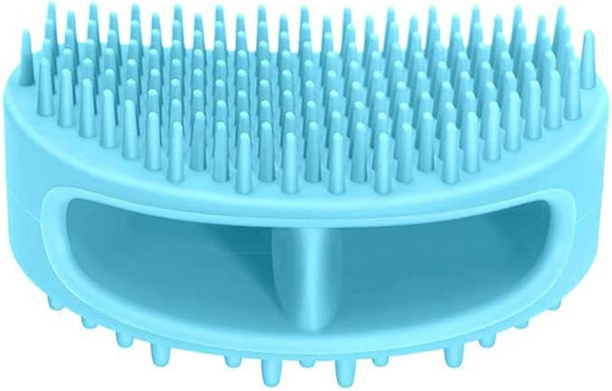 Dog Brush & Cat Brush, Soft Silicone Dog & Cat Grooming Brush, Pet Bath & Massage Brush for Cats and Dogs with Short or Long Hair, Cat Slicker Shedding Hair Brush Blue