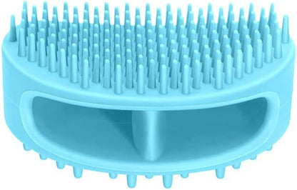 Dog Brush & Cat Brush, Soft Silicone Dog & Cat Grooming Brush, Pet Bath & Massage Brush for Cats and Dogs with Short or Long Hair, Cat Slicker Shedding Hair Brush Blue