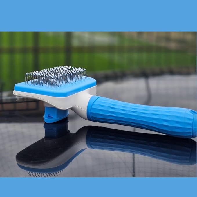 Cute Meows Dog & Cat Brush for Shedding, Dematting & Grooming – Pet Hair Undercoat Rake