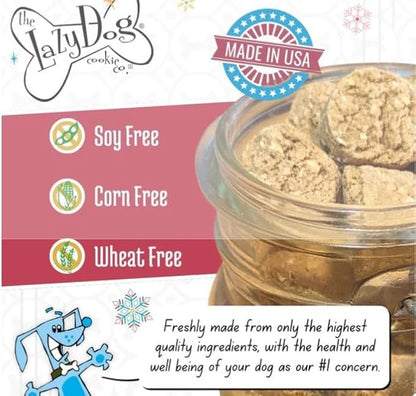 The Lazy Dog Cookie Co. - MuttCracker Sweets Soft Baked Dog Treats, Wheat, Corn & Soy Free, Limited Edition - Peanut Butter Flavored for Your Best Friend - 5 oz (MC)