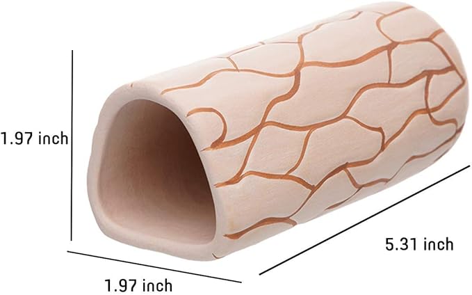 Plecoceramics Pleco Cave Breeding Ceramic Decorations Fish Tank Aquarium Medium Size (1 pcs Camel)