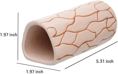 Plecoceramics Pleco Cave Breeding Ceramic Decorations Fish Tank Aquarium Medium Size (1 pcs Camel)