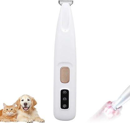 Dog Trimmer, Electric Dog Hair Trimmer with LED Light and LED Display, 18 Mm Widen Blade Pet for Small Dogs Paws Ears Face Rump, Waterproof Rechargeable