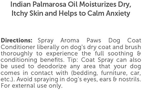 Scented Dog Coat Spray  Cleansing, Conditioning, Moisturizing  Toxin Free, Healthy Ingredients  Aromatic Grooming Puppy Spray  Loosens Knots, Tangles  4.5 Oz., Palmarosa