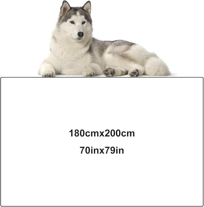 Onarway Dog Blanket Washable for Bed: Dog Blankets 78”x70” - Fluffy Soft Large Throw for Cat Puppy Kitten Dogs - Fleece Pet Blankets for Crate Couch Car and Indoor - Grey