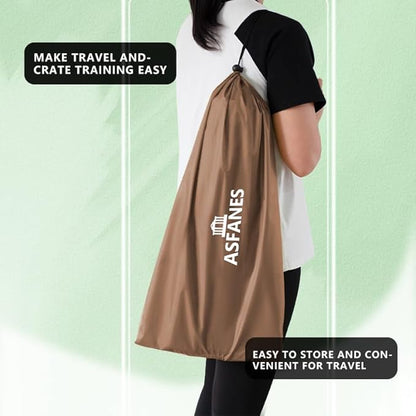 Outdoor Pet Curtain Camping Tent, Pop up Cave Bed for Indoor Cats and Small Dogs, Portable Cat House Dog House, Brown.